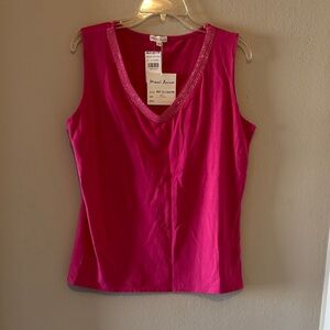 Hilo Hattie Mami Anna Pink V-Neck Tank Top
